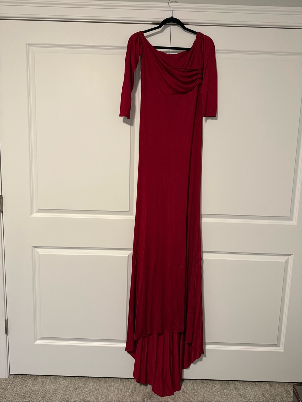 Red Maternity Shoot Dress
